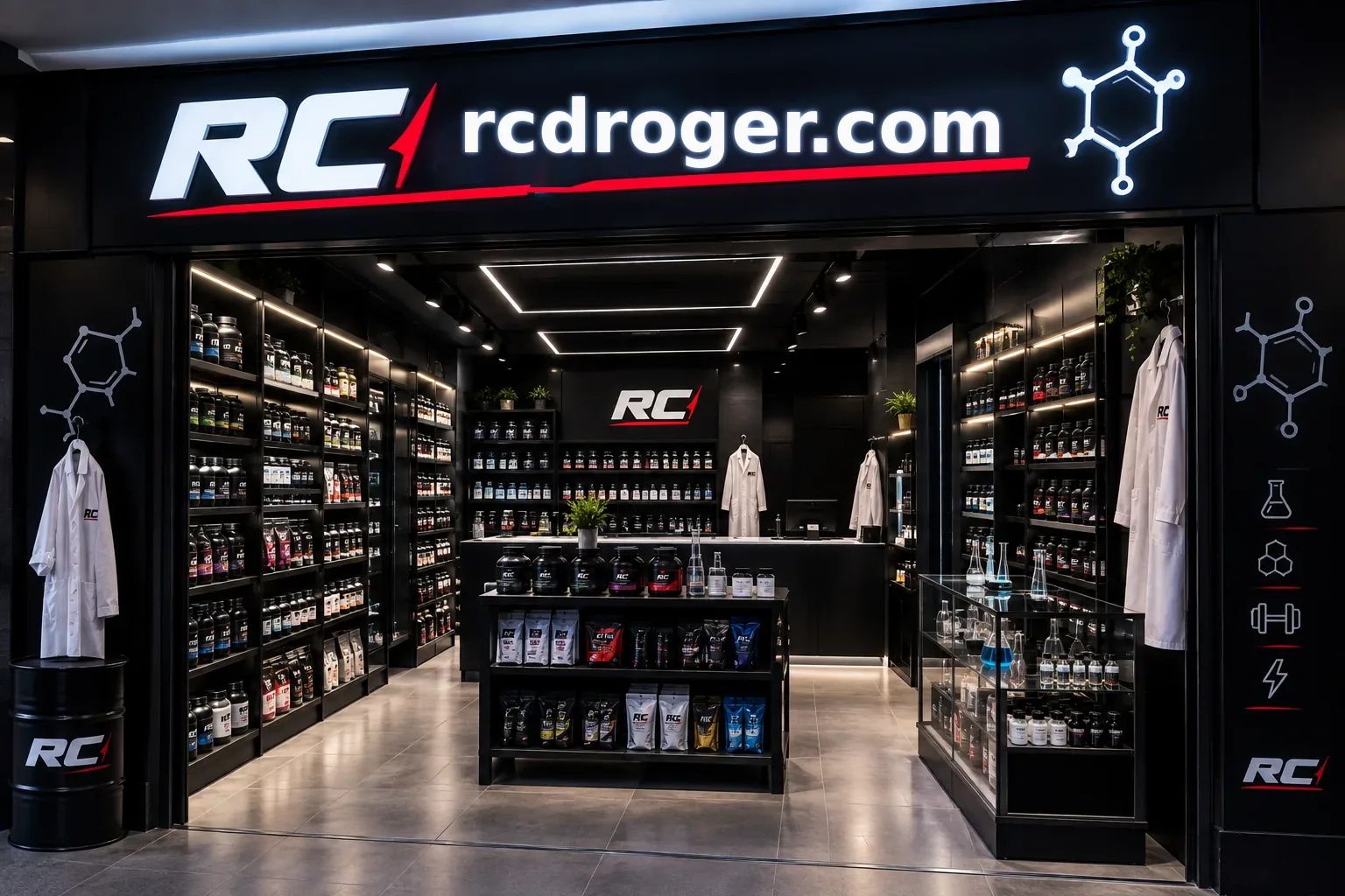 RC-butikens entré — RC Droger